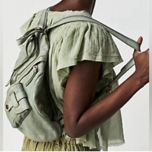 We The Free Sparrow Convertible Green Backpack with Slouchy Design